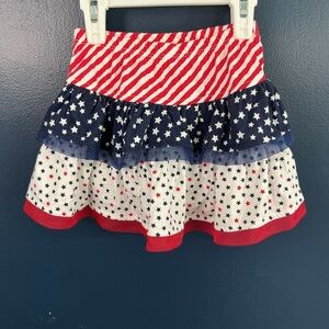 Tipsy Elves Red, White, and Blue Starry Skirt